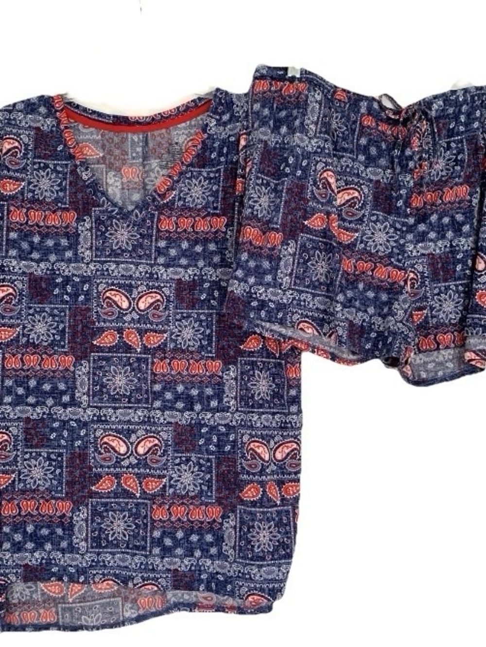 Secret Treasures Pajamas Shorts Bandana Patriotic Women’s Sz XL Red White Blue